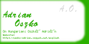 adrian oszko business card